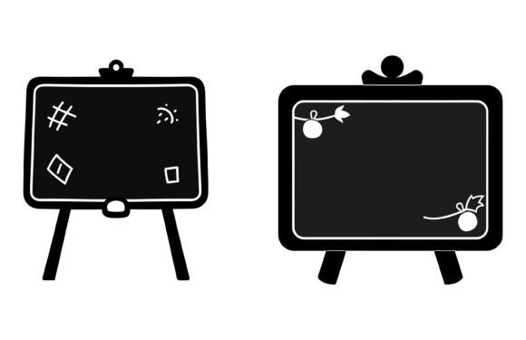 Back to School Chalk Board Icon Illustra