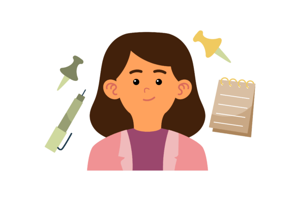 Back to School Stationary Girl Person