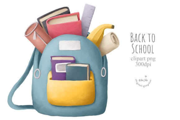 Back to School Watercolor Clipart PNG: A Versatile Asset for School Sublimation Design