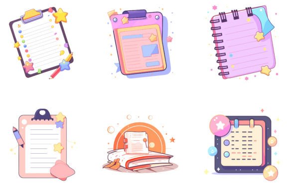 Colorful Exam Pad Vector Illustration