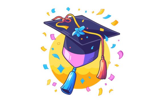 Colorful Graduation Cap Illustration