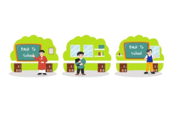 Flat Bundle Back to School Illustration: A Smart, Scalable Design Resource for Educators and Creators