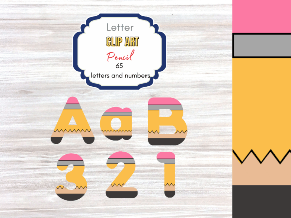 Pencil Letter Clip Art Pack