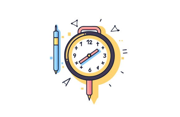 Wall Clock, Pencil Vector Illustration: A Practical Resource for Designers and Educators